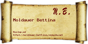 Moldauer Bettina névjegykártya